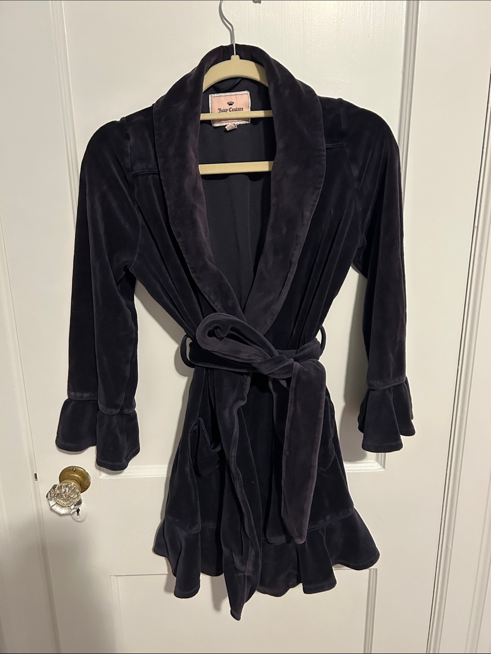 Juicy Couture navy velour robe